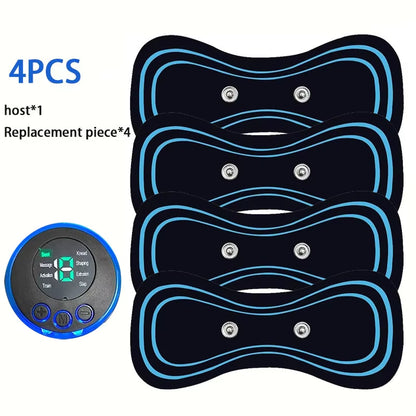 Electric Neck Massager with Adjustable Cervical Mini Massager, 4-Piece Replacement Patch Suitable for Full Body Massage