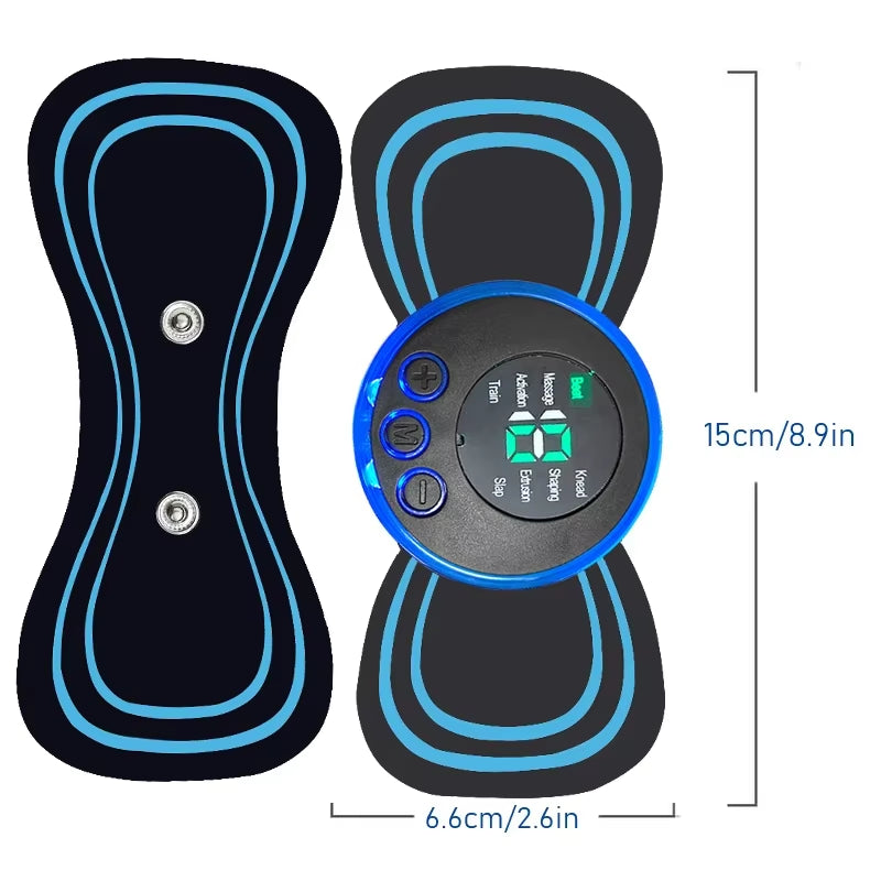 Electric Neck Massager with Adjustable Cervical Mini Massager, 4-Piece Replacement Patch Suitable for Full Body Massage