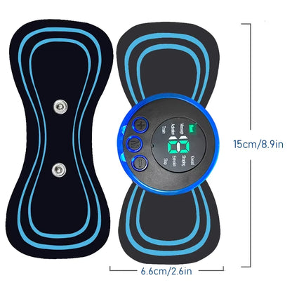 Electric Neck Massager with Adjustable Cervical Mini Massager, 4-Piece Replacement Patch Suitable for Full Body Massage